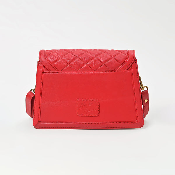 NMBGM191 Never Mind Quilted Leather Envelope Crossbody Bag