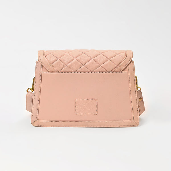 NMBGM191 Never Mind Quilted Leather Envelope Crossbody Bag