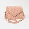 NMBGM191 Never Mind Quilted Leather Envelope Crossbody Bag