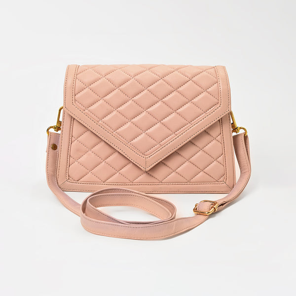 NMBGM191 Never Mind Quilted Leather Envelope Crossbody Bag