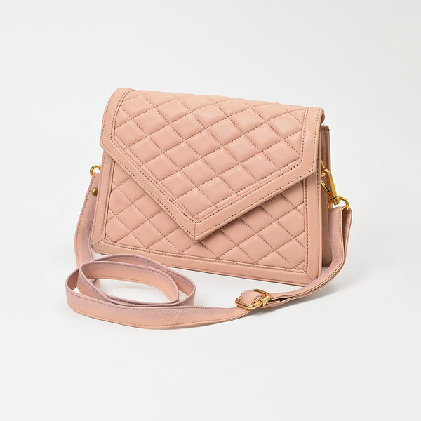 NMBGM191 Never Mind Quilted Leather Envelope Crossbody Bag