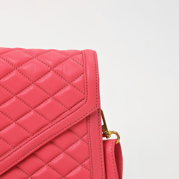 NMBGM191 Never Mind Quilted Leather Envelope Crossbody Bag