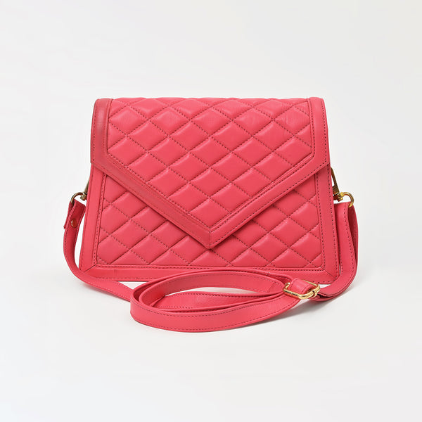 NMBGM191 Never Mind Quilted Leather Envelope Crossbody Bag