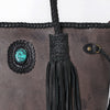 ADBGM328 Handmade Leather Crossbody Bag with Braided Edges - Western Compact Purse