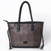 ADBGM328 Handmade Leather Crossbody Bag with Braided Edges - Western Compact Purse
