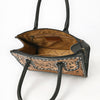 ADBG1733 American Darling Western Leather Tote Bag with Hand Tooled Floral Carving & Buck Stitched Detail