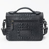 ADBG1735 American Darling Western Small Cross body Bag in Crocodile Embossed Full Grain Leather