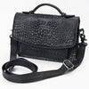 ADBG1735 American Darling Western Small Cross body Bag in Crocodile Embossed Full Grain Leather