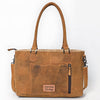 ADBG1743 American Darling Western Leather Cross body Bag with Boot Stitching and Fringes