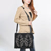 ADBG1744 American Darling Western Tote Bag in Boot Stitched Genuine Suede and Full Grain Leather