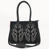 ADBG1744 American Darling Western Tote Bag in Boot Stitched Genuine Suede and Full Grain Leather