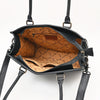 ADBG1744 American Darling Western Tote Bag in Boot Stitched Genuine Suede and Full Grain Leather
