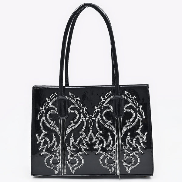 ADBGA800 American Darling Handcrafted Genuine Leather Tote Bag with Embroidery