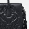 ADBGA801 Genuine Leather Western Embossed Boho Fringe Shoulder Tote Handbag