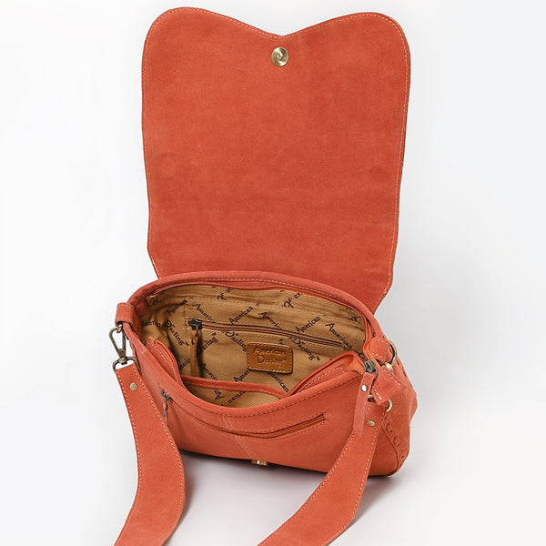 ADBGA804 American Darling Handcrafted Genuine Leather Cross body Bag Concho Embroidery