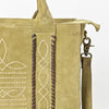 ADBGA607 American Darling Boot Stitched Braided Genuine Suede Leather Tote Bag