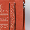 ADBGA607 American Darling Boot Stitched Braided Genuine Suede Leather Tote Bag