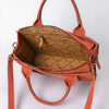ADBGA607 American Darling Boot Stitched Braided Genuine Suede Leather Tote Bag