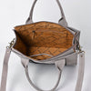 ADBGA607 American Darling Boot Stitched Braided Genuine Suede Leather Tote Bag