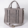 ADBGA607 American Darling Boot Stitched Braided Genuine Suede Leather Tote Bag