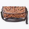 ADBGA808 American Darling Hand Tooled Floral Carved Leather Small Cross body Bag