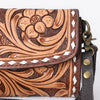 ADBGA808 American Darling Hand Tooled Floral Carved Leather Small Cross body Bag