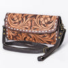 ADBGA808 American Darling Hand Tooled Floral Carved Leather Small Cross body Bag