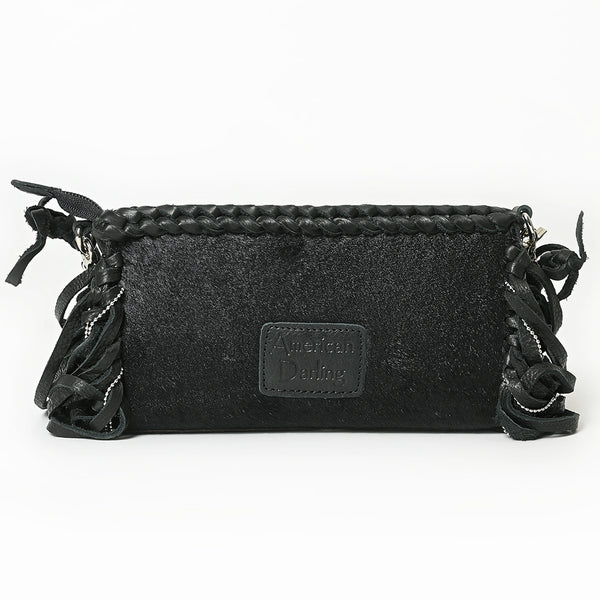 ADBGM277 Mini Fringe Crossbody - Braided Leather & Turquoise Concho