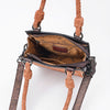 ADBG1750 American Darling Western Genuine Suede Tote Bag with Boot Stitching and Crocodile Embossed Back