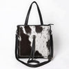 ADBG1751 American Darling Hair-On Cowhide Tote Bag with Braided Handles and Tassels