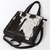 ADBG1751 American Darling Hair-On Cowhide Tote Bag with Braided Handles and Tassels