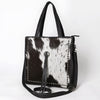 ADBG1751 American Darling Hair-On Cowhide Tote Bag with Braided Handles and Tassels