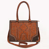 ADBG1755 American Darling Western Genuine Suede Tote Bag with Rivets Embossed Damascus Detailing