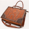 ADBG1755 American Darling Western Genuine Suede Tote Bag with Rivets Embossed Damascus Detailing