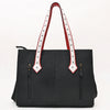 ADBG1757 American Darling Western Rivets Embossed Leather Tote Bag with Handcrafted Detailing