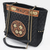 ADBGA814 American Darling Hand Tooled Leather Tote Bag Quilted Floral Carved