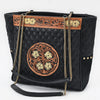 ADBGA814 American Darling Hand Tooled Leather Tote Bag Quilted Floral Carved