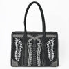 ADBGA819 American Darling Handcrafted Suede Tote Bag with Boot Stitched Embroidery