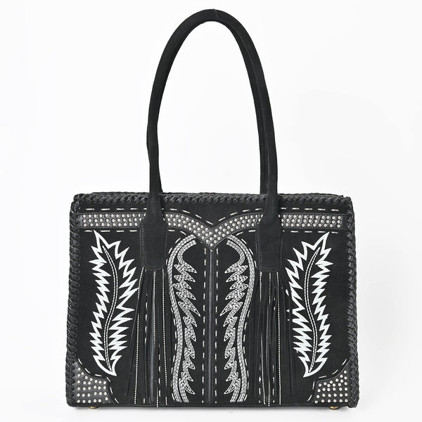 ADBGA819 American Darling Handcrafted Suede Tote Bag with Boot Stitched Embroidery