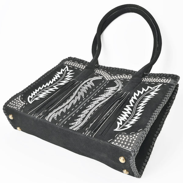 ADBGA819 American Darling Handcrafted Suede Tote Bag with Boot Stitched Embroidery