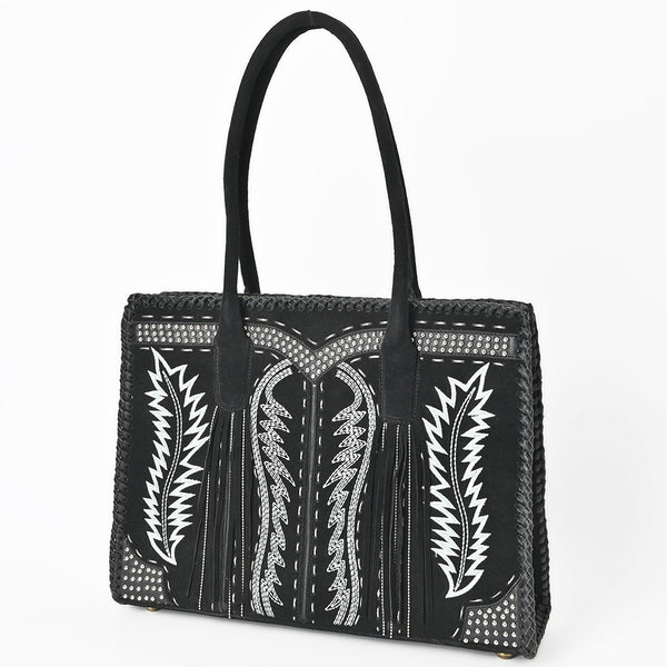 ADBGA819 American Darling Handcrafted Suede Tote Bag with Boot Stitched Embroidery