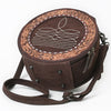 ADBG1758 American Darling Western Hand-Tooled Floral Canteen Bag Genuine Suede Leather