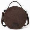 ADBG1758 American Darling Western Hand-Tooled Floral Canteen Bag Genuine Suede Leather