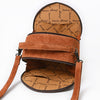 ADBG1758 American Darling Western Hand-Tooled Floral Canteen Bag Genuine Suede Leather