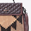 ADBG1760 American Darling Western Messenger Bag - Hand-Woven Saddle Blanket & Quilted Leather