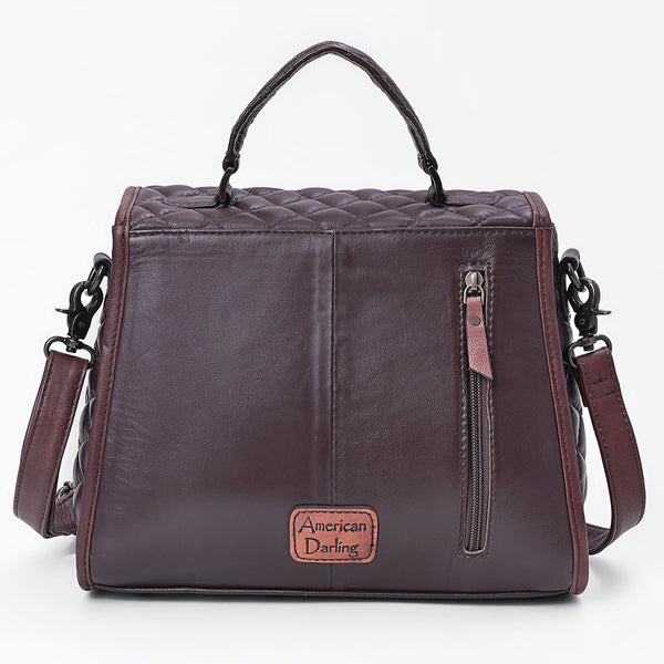 ADBG1760 American Darling Western Messenger Bag - Hand-Woven Saddle Blanket & Quilted Leather