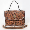 ADBGA822 American Darling Hand Tooled Genuine Leather Messenger Bag Buck Stitched