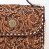 ADBGA822 American Darling Hand Tooled Genuine Leather Messenger Bag Buck Stitched