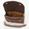 ADBGA822 American Darling Hand Tooled Genuine Leather Messenger Bag Buck Stitched