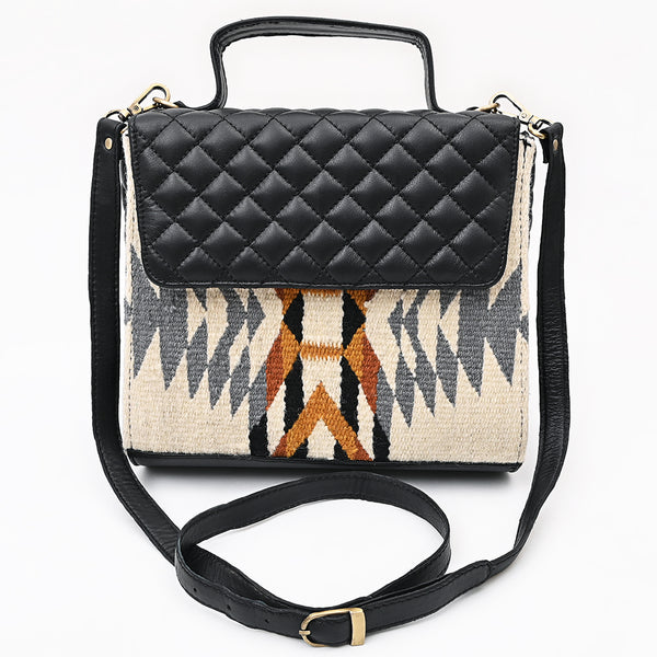 ADBGA824 American Darling Hand Woven Saddle Blanket Quilted Leather Cross body Bag